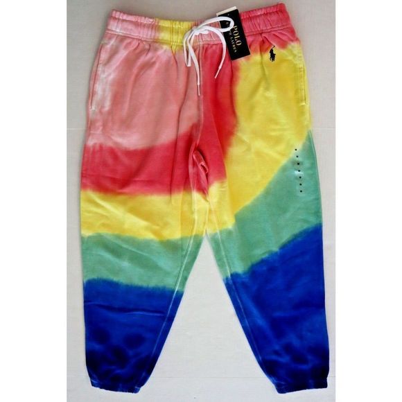 Polo Ralph Lauren 211867398001 Women’s Sz M Tie Dye Terry Jogger Sweatpants $128 - Picture 1 of 7
